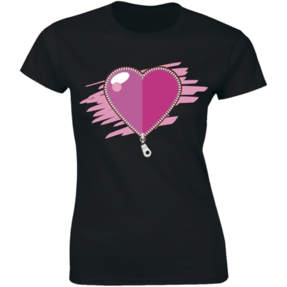 Zipper Heart Survivor Heart Surgery Womens T-shirt